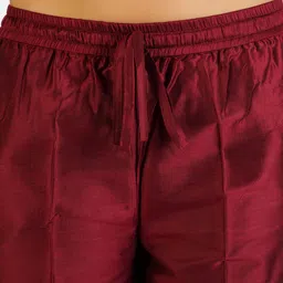 noori Women Regular Fit Maroon Polyester Trousers image 4