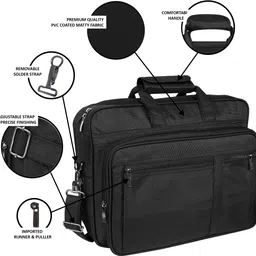 hvh world Men Black Messenger Bag image 3