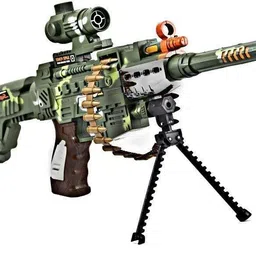 vihu Army Style Toy Machine Gun with Music Light Vibration & Laser Light for Kids|T06-picture-27