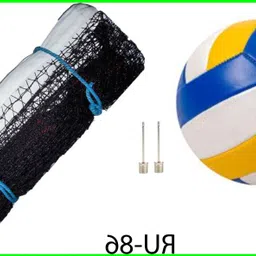 modkart New_Premium Quality Volleyball With 2 Needle and Net Nylon DP-86 Volleyball - Size: 4-picture-25