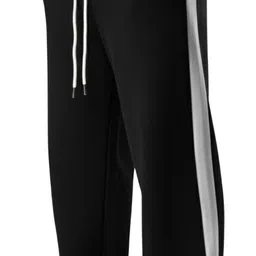 dockstreet Men Striped Black Track Pants image 5