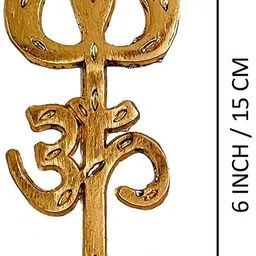 gaynvi Trishakti (Om+Trishul+Swastik) Plated Yantra image 2