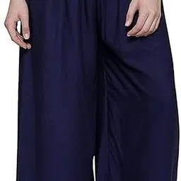 mandk Women Navy Blue Flared Ethnic Palazzos Women Pyjama-picture-20