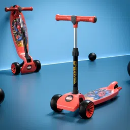Spiderman 3-Wheel Kids Scooter for 3+ Years Boys and Girls | Red Kids Scooter-image-67