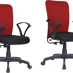 meastro Adjustable Height and Chrome Base Stool (Red) Foam Bar Stool Fabric Office Executive Chair-picture-11