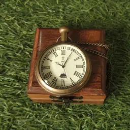 Maharana vintage star Vintage pocket watch 000027 Brass Brass Pocket Watch Chain-image-0