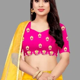 mor for fab Embroidered Semi Stitched Lehenga Choli image 3