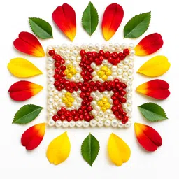 archu 1B15 Rangoli Stencil image 1