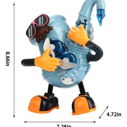 fiddlerz Musical Dancing Toy for Kids Cartoon Mr Rock with LED Light & Music Sound Toys image 3