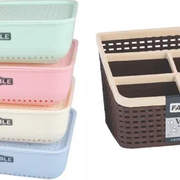 fable Plastic Storage Basket image 1