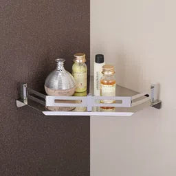 istar Stainless Steel Corner Bathroom Accessories Wall Shelf 10 x 10 inch (Pack of 1) steel Towel Holder-picture-29