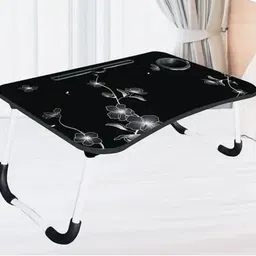 mishti enterprise Black Flower Table Wood Portable Laptop Table-picture-15