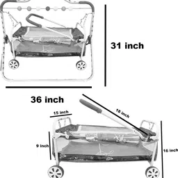 confiado baby bassinet for new born babies with wheels large size Bassinet image 4
