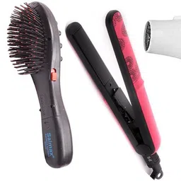 WIB 5 IN 1 Beauty Face Massager Hair Straightener Hair Brush With Hair Dryer Personal Care Appliance Combo-image-42