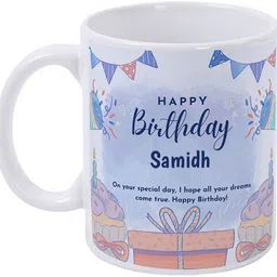 giftuation Happy Birthday Samidh / Gift for Birthday Ceramic Coffee Mug image 2