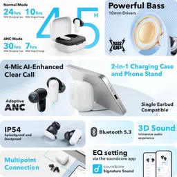 soundcore by Anker R50i NC (White) Bluetooth Headset image 2