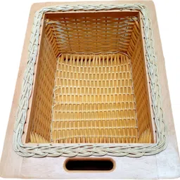 hellocraft Wooden, Plastic Wicker Basket,16x20x8 (Fungus free & Long life Baskets) Storage Basket image 3