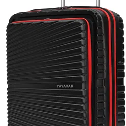 yayavar Small Cabin Suitcase (55 cm) 4 Wheels - BERLIN CABIN PRO|LaptopCompartment|USB ChargingPoint|5YearsInternationalWarranty - Black, Red image 2