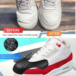 GEJUFF Combo Pack - Anti Crease Shoe Protector Covers + Memory Foam Shoe Insoles Form Arch Regular Shoe Insole image 3