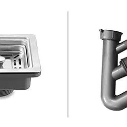 evanex 45"x20"x10" Double Bowl Kitchen Sink | 304 Grade Handmade Sink For Kitchen Matt Finish Double Bowl With Drain Board Stainless Steel Kitchen Sink Vessel Sink image 4