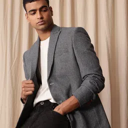 mr bowerbird Men Self Design Single Breasted Formal Blazer-picture-28