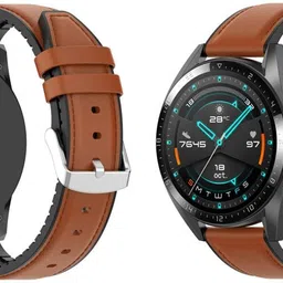 AOnes Pack of 2 Watch Strap Leather Silicone Belt for Boat Wave Fury Smart Watch Strap image 2