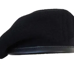 ecraftmart Unisex French Woolen Beret Cap, Traditional Rajputana Army Style Berets Hat for Men & Women image 1