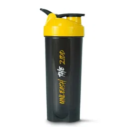 MuscleBlaze Unleash the Zidd Shaker Bottle - Yellow and Black image 2