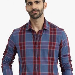 RARE RABBIT Men Comfort Opaque Checked Casual Shirt-picture-8