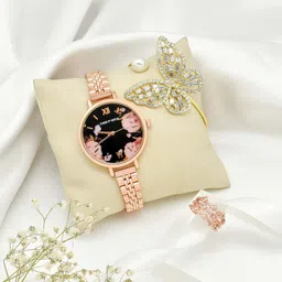 JOKER & WITCH Women Rose Gold Watch Gift Set JWLT455-picture-31