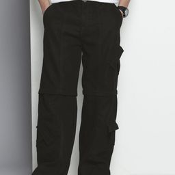 The Indian Garage Co Men Wide Leg Cargo Style Jeans Convertible Shorts-picture-30