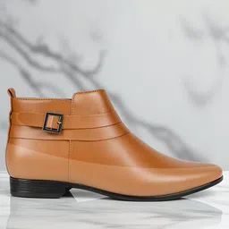 Bxxy Men Block-Heeled Regular Formal Elevator Boots-picture-12