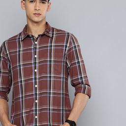 Flying Machine Slim Fit Tartan Checked Casual Shirt-picture-5