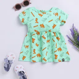 YK X Minute Mirth Girls Garfield Printed Fit & Flare Dress-picture-15