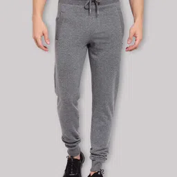 SPORTO Men Grey Melange Solid Slim-Fit Sports Track Pant-image-7