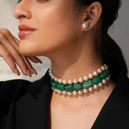 Binnis Wardrobe Gold-Plated Pearls Beaded Jewellery Set-picture-49