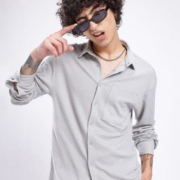 glitchez Self Design Oversized Fit Shirt-picture-49