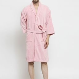 MYTRIDENT Men Pink Solid Bath Robe 8904266236475-picture-35