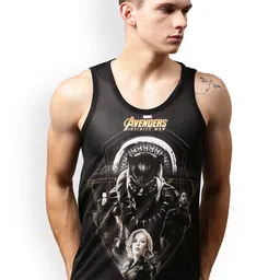 Marvel by Wear Your Mind Men Black Printed Round Neck T-shirt-picture-30