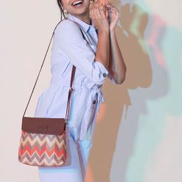 ZOUK Geometric Printed Structured Sling Bag-picture-41