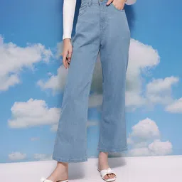 CORSICA Women Relaxed Fit High-Rise Jeans-image-9