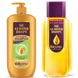 BAJAJ CONSUMER CARE Set of Almond Drops Shampoo + Hair Oil  - 650ml Each-picture-44