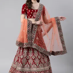 flaher Embroidered Beads & Stones Net Dupatta-picture-26