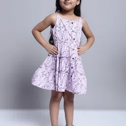 Superminis Girls Floral Printed Fit & Flare Dress-picture-18
