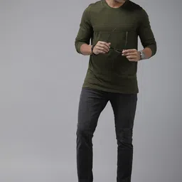 The Roadster Lifestyle Co. Men Pure Cotton Solid Long Sleeves T-shirt-picture-11