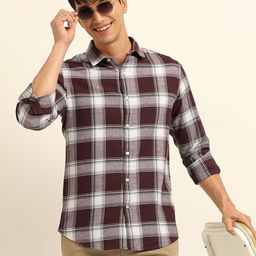 Bushirt Men Classic Opaque Checked Casual Shirt-picture-20