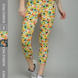 N-Gal Women Pack Of 2 Printed Dry Fit Tights-image-38