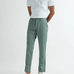 RARE RABBIT Men Slim Fit Mid-Rise Cotton Casual Trousers-picture-20