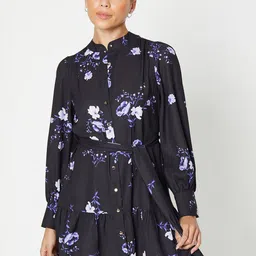 DOROTHY PERKINS Floral Shirt-Style Mini Dress-picture-13