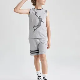 J&JP Kids-Boys Grey Pure Cotton Clothing Set-picture-38